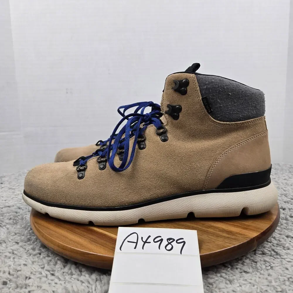 Cole Haan Mens 12M Zerogrand Omni Hiker Beige Suede Casual Outdoor Trail Boots